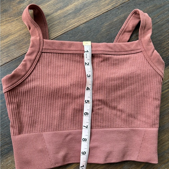 Abercrombie YPB Women's Ribbed Rust Bralette sports bra - Picture 3 of 6